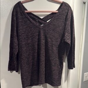 Women's V-Neck Crisscross Top - Black